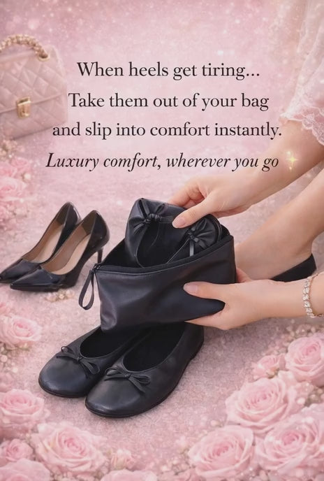 From Heels to Comfort – Foldable Flats قياس M