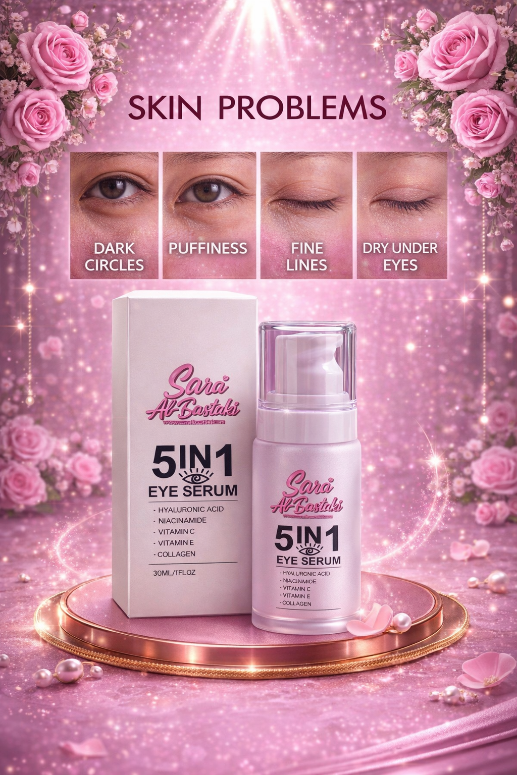 Eve Serum - Reduce Dark Circles Eyes Bags Facial Serums Soothing moisture Anti-wrinkle vegan