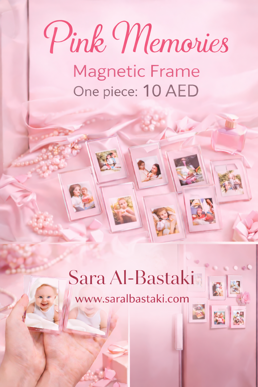 Elegance Memory Magnetic Frame For Fridge Decoration