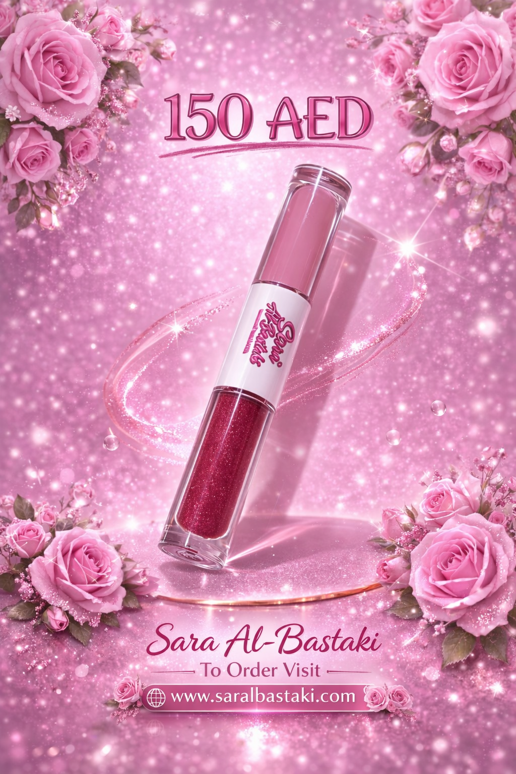 Two in one " PINK LEMONADE matte liquid lip stick YG08 + fiery red  lip gloss CC05 "