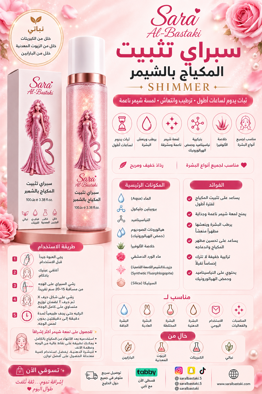 Setting Spray 3 types