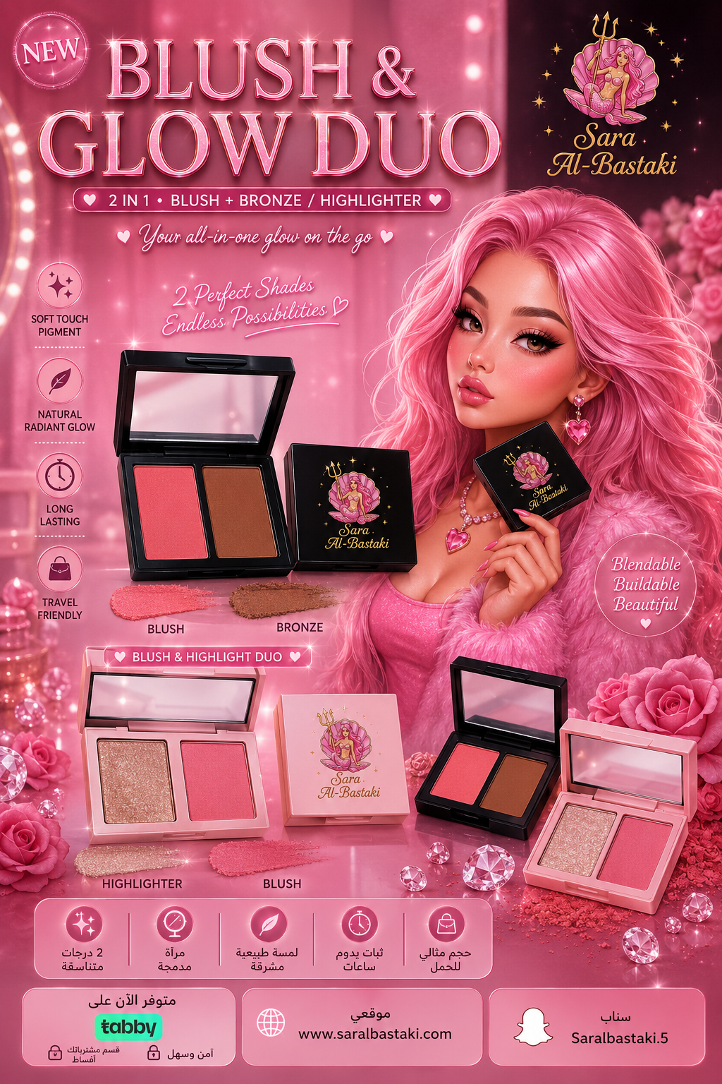 Blusher Powder + Highlighter No.4