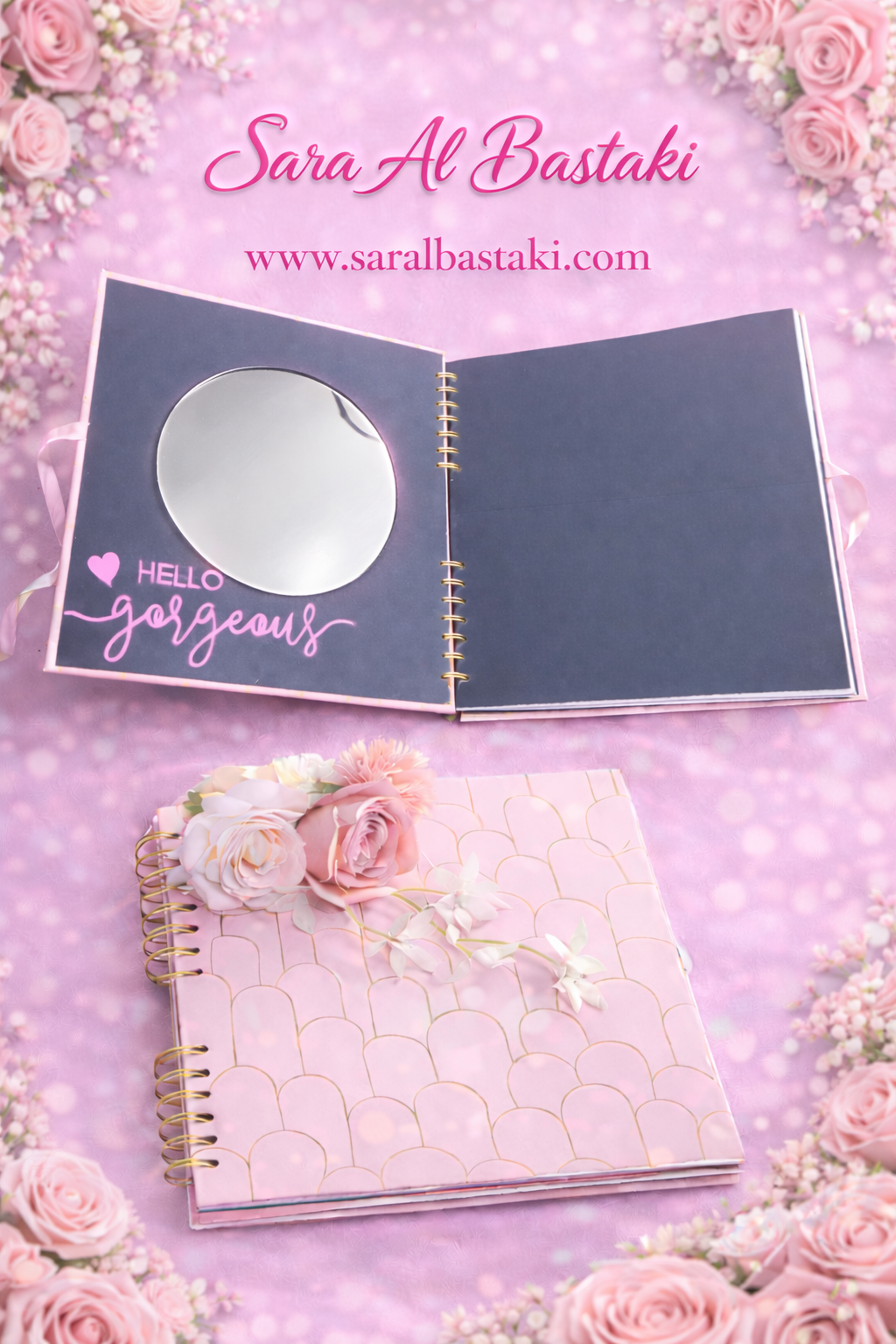 Scrapbook Pink With Pink Rose's