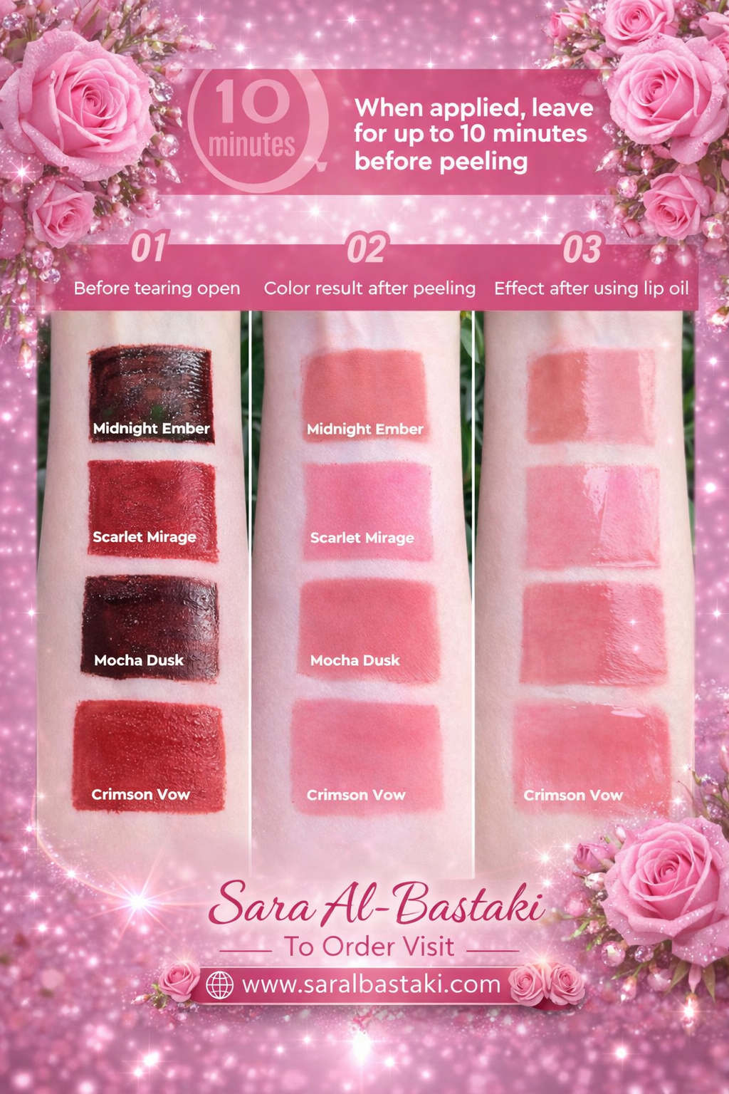 Crimson Vow Tear-Off Tint + Water Melon 🍉