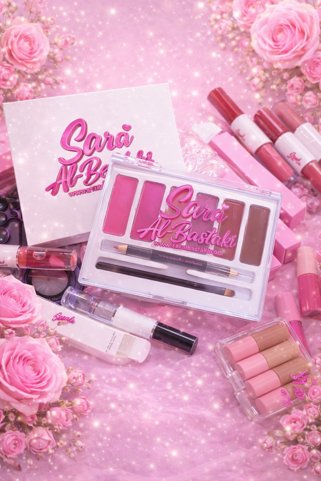 Lipstick palette 6 colour's with two colors lip liner and mini Brush No.110