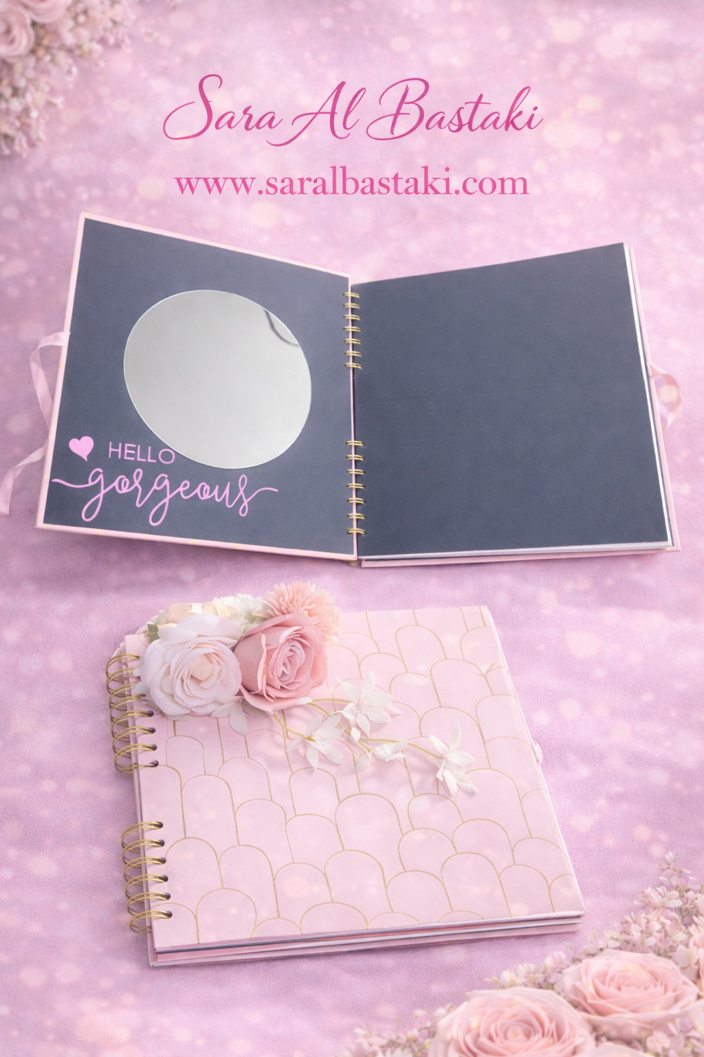 Scrapbook Pink With Pink Rose's